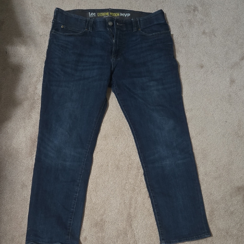 Lee Men's Deep Blue Straight Jeans